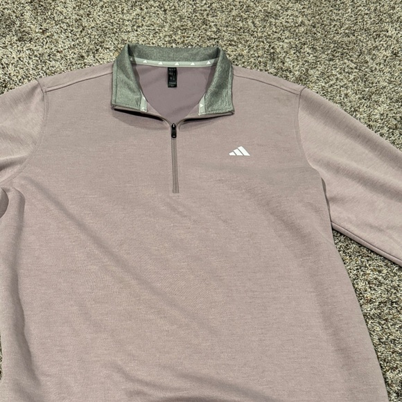 adidas Light Purple/Gray Quarter-Zip Pullover - Picture 3 of 6